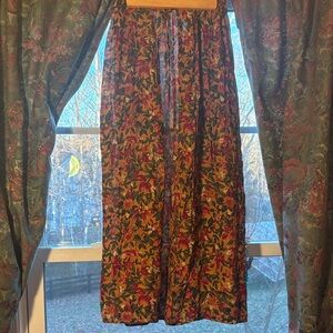 Kathie Lee Collection Floral Maxi Skirt - Green and Pink